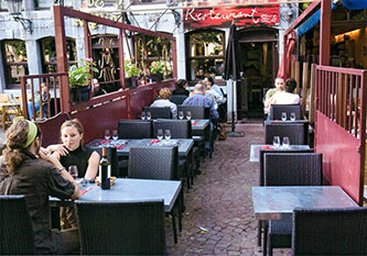 Terrasse restaurant Vin Sur Vin, Liège
